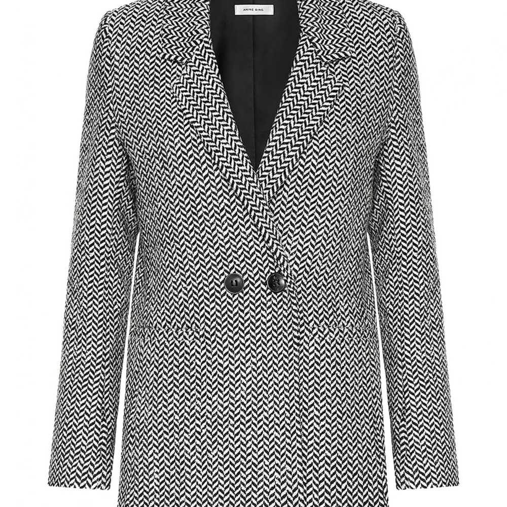 Black and White Women's Coat